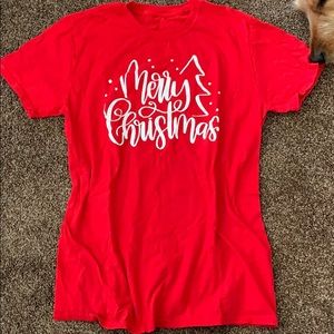Red Christmas tee
